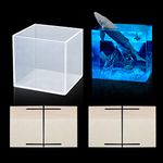 Rolin Roly Cube Resin Molds 3.15"Square Silicone Mold Geometry Epoxy Casting Mould 3D Clear Casting Moulds DIY for Jewelry Craft Art Making Home Decoration