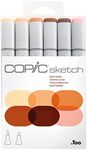 COPIC Sketch Marker Set of 6 Skin Tone Edition | Dual Tip Alcohol Markers Set for Coloring, Drawing, Sketching, Outlining, Highlighting, and Designing with Professional Quality Pigments