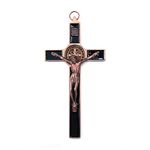 CENPEK Crucifix Jesus Christ Cross Statue Figurine For Car Home Chapel Decor - Ancient Red Copper