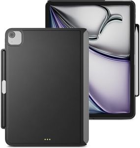 MAGEASY CoverBuddy for M3/M2 iPad Air 11” (2024-2025) - iPad Air Case Compatible with Magic Keyboard, Enhanced Thickness & Heat Dissipation, with Pencil Holder - Black (5.0 Leather)