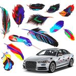 Feather Car Decals, Cool Auto Stickers Waterproof Vinyl Hood Decal Car Window Stickers Auto Graphics Car Body Side Door Trunk Decoration for Racing Car SUV Truck Window Wall Bumper Laptop Motorcycle