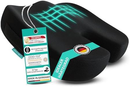Goldschmieds® Orthopädisches Sitzkissen [TESTSIEGER] Ergonomische Oase für Bürostuhl, Auto & Co. - Entlastet das Steißbein, Wirkt Schmerzlindernd und Fördert die Durchblutung [Made in Germany] 50-95kg