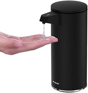 AIKE 9.5 oz. Rechargeable Automatic Sensor Liquid Soap Dispenser Pump, Matte Black, Model AK1333