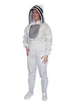 Beeattiire Beekeeper Suit with Easy Veil Thick Cotton Bee Suit Sting Proof Protection Beekeeping Suit XL