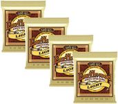 4 PACK Ernie Ball 2004 Earthwood 80/20 Bronze Light Acoustic Guitar Strings (11-52)