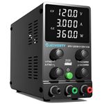 Jesverty DC Power Supply Variable, 0-120V 0-3A Adjustable Switching DC Regulated Bench Power Supply with High Precision 4-Digit LED Display, 5V/2A USB Port, Coarse and Fine Adjustment SPS-12003N