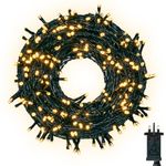 30M Outdoor Christmas Tree Lights,100Ft Fairy Lights Plug in, 300 LED Warm White Christmas Lights Indoor, String Lights Mains Powered with 8 Modes for Xmas Light Decoration Garden Ornaments