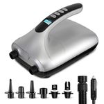20PSI High Pressure SUP Electric Air Pump,Dual Stage Inflation Paddle Board Pump for Inflatable Stand Up Paddle Boards, Boats,Kayak,12V DC Car Connector By SereneLife,Silver