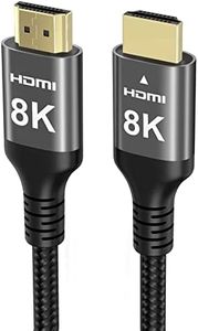 Ubluker 8K HDMI Cable 48Gbps 15M, Nylon Braided High Speed HDMI® Cable 4K 120Hz 2K 165Hz 8K 60Hz 12bit eARC ARC Dolby Atmos HDR10+ HDCP2.3 Compatible for Gaming PC TV Soundbar Monitor Mac PS5 Xbox