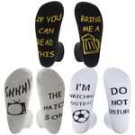 SATINIOR 3 Pairs Do Not Disturb Football Soccer Socks Novelty I'm Watching Football Socks for Men Women Funny Sport Socks for Christmas Football Soccer Match Fans Birthday Gift(Novelty Soccer)