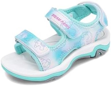 DREAM PAIRS Boys Girls Sandals Summer Outdoor Athletic Kids Sport Water Shoes for Toddler/Little Kid,Size 8 Toddler,Light Blue-Pu,SDAS226K