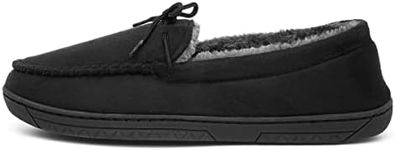 The Slipper Company Mens Moccasin Slipper in Black - Size 11 UK - Black