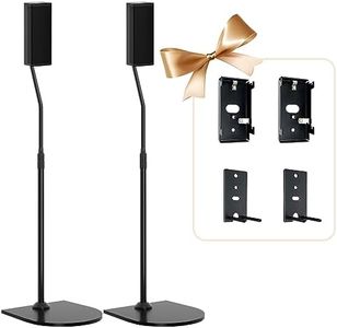 Adjustable Speaker Stand Pair for Bose Built in Cable Management wr Slideconnect Bracket, for UB-20, UFS-20 II, Lifestyle 600, CineMate II, Lifestyle SoundTouch, Acoustimass Series Bose Speaker Stands