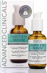 Advanced Clinicals Puffy Under Eye Face Serum Anti Aging, Brightening, & Firming Serum W/Vitamin E, Collagen, Gotu Kola, Caffeine, & Green Tea Helps Hydrate & Calm Puffiness, 1.75 Fl Oz