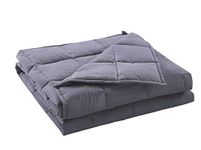 Home Beyond & HB design - Weighted Blanket (Grey, 20lbs, 60 x 80 Inch - Fits Queen Size Bed) – Ultra Soft Brushed Microfiber 120GSM with Premium Glass Beads Heavy Blankets – Gift for Adults Women Men