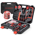 Sundpey Home Tool Kit 257-PCs - Household Repair Outils Complete General Hand Tool Set - Mechanic Tools for Men Women with Wrench Set & Screwdriver Set & Socket Set & Portable Toolbox Storage Case