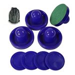 Air Hockey Pucks and Paddles,Set 4 Pushers and 4 Pucks,Air Hockey Accessories,Suitable for Hockey Tables Over 6 fee