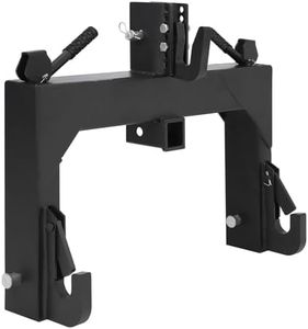 GARVEE 3 Point Quick Hitch Category 1, 3000 LBS Lifting Capacity Tractor Quick Hitch, 27.5" Between Lower Arms, 14.5" ~17.5" Level Adjustment, Quick Hitch Adaptor to Category 1 and 2 Tractors (Black)