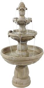 Sunnydaze 48-Inch 3-Tier Electric Water Fountain - Outdoor Water Feature for Patio, Yard or Deck - Outdoor Water Fountain