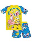 SpongeBob SquarePants Bathing Suit Two Piece | Patrick and Spongebob Swimsuit for Boys | Yellow 6