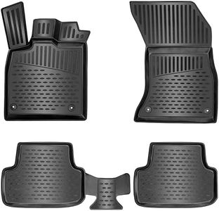 Elmasline Lot de tapis de sol en caoutchouc, design 3D, pour Hyundai Tucson (III) à partir de 2015, bord surélevé de 5 cm