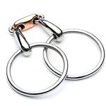 BOLDANI Loose Ring Snaffle,O Ring, English Happy Mouth Bit for Horses, silver (6")