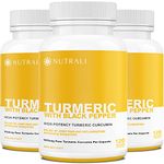 HIGH POTENCY TURMERIC CURCUMIN + BLACK PEPPER EXTRACT – Powerful 3700mg per Serving (2 capsules), Source of Anti-Inflammatory and Antioxidants. Joint Pain Relief, Improved Liver Function. Non-GMO, Vegan, Gluten Free. Zero Additives, Easy to Swallow Capsules.