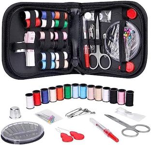 Sewing Kit, Sewing Supplies for Home Travel and Emergency, Portable Sewing Kit for Adults Beginners, Handheld Sewing Machine Seam Ripper Needle Thimble (39 Pcs Sewing Tools)