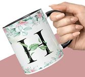 NH10 DESIGNS Colorful Floral Alphabet Letter H Printed Coffee Mug for Girls Boys Friends Love Kids Best Gift for Birthday Anniversary Initial Letter H (Ceramic Tea Coffee Mug-350ml) - ABV3TM2 22