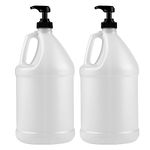 Kitchentoolz 1-Gallon Plastic Jug with Pump Dispenser - Ideal for Epoxy Resin, Laundry Detergent, Liquid Soap, Snow Cone Syrup, Batter