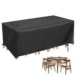 Patio Furniture Cover, Outdoor Furniture Cover, Rectangular Patio Table Cover, Outdoor Lounge Sofa Cover, 420D Waterproof and Windproof Anti-UV Garden Table Cover (90.5" L x 59.8" W x 27.6" H)