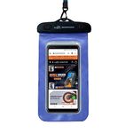 GRAND PITSTOP Non-Toxic TPU and Plastic Universal Waterproof Mobile Pouch Cellphone Dry Bag Case for iPhone, Samsung, Pixel, Mi, Moto up to 17.79 cm (7.0 inches) - Blue