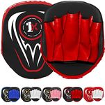 ONEX Boxing Pads Focus Mitts Maya Hide Leather Curved Hook and Jab Target Hand Pads Great for MMA, Kickboxing, Martial Arts, Muay Thai, Karate Training Padded Punching, Coaching Strike Shield