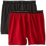 Hanes Men's 2-Pack Exposed Waistband Knit Boxers, Assorted, Large