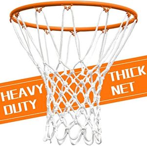 NEIJIANG Basketball Net Replacement Outdoor, Upgraded Thickening Heavy Duty, All Weather Anti Whip, Fits Standard Indoor or Outdoor 12 Loops Rim