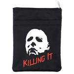 Horror Movie Inspiration Book Sleeve Killing It Book Cover Killer Characters Book Pouch Halloween Waterproof Book Protector Gift for Scary Film Fans (CA-KillingItBB)