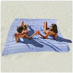 Giant Huge Thin Boho Throw Blanket Turkish Beach Blanket Towel Jumbo Extra Large XL XXL Big Oversized Outdoor Picnic Accessories Airplane Travel Essentials Camping Gears Must Haves Yard Yoga Mat Navy