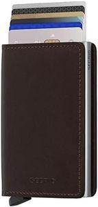 Secrid Original Leather Slim Wallet, Dark Brown
