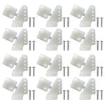 12Sets Nylon Control Horns 4 Holes Positions L11×W11×H20mm for RC Airplane KT Model Plane Parts Accessories with M2x14mm Screw