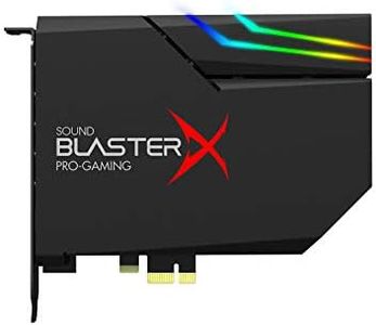 Creative Sound BlasterX AE-5 Plus SABRE32-class Hi-res 32-bit/384 kHz PCIe Gaming Sound Card and DAC with Dolby Digital and DTS, Xamp Discrete Headphone Bi-amp, Up to 122dB SNR, RGB Lighting System