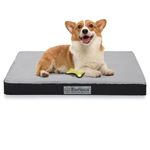 Euroca Orthopedic Memory Foam Dog Bed for Large Dog Crate and Removable Antimicrobial Cover, Odor Control, Waterproof Liner, Anti-Slip Bottom, Large, 35X22X3.35 inches