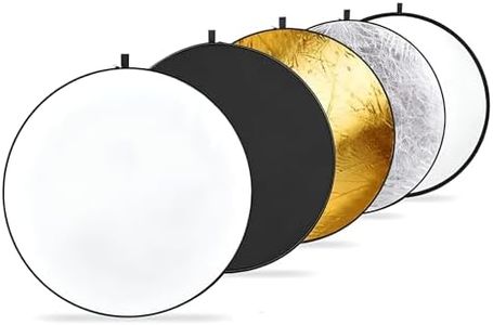 EZONEDEAL 60x60cm Light Reflector Light Diffuser 5 in 1 Collapsible Multi Disc with Bag - Translucent, Silver, Gold, White and Black for Studio Photography Lighting and Outdoor Lighting