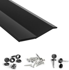 Garage Door Seal Top and Sides，40 FT Universal TPE Weather Stripping Garage Door Trim Seal Weatherproofing Garage Door Seals with Nails and Lids in Black