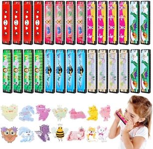 Sumapner 28Pcs Harmonica Toy Set with 28Pcs Easter Cards for Kids School Class Exchange, Birthday Party Favors for Kids Boys Girls 3 4 5 8-12, Prize Toy Goodie Bags Stuffers Return Gifts