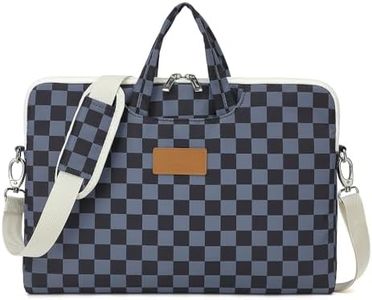 canvaslife Water Black Checker Pattern Laptop Shoulder Messenger Bag for 16 inch and 15.6 inch-16 inch Laptop