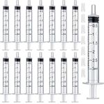 3ml Syringes 50 Pack Colostrum Syringe Plastic Syringe, 3ml Syringes Without Needle, Liquid Measuring Syringe for Scientific Labs, Feeding Pet