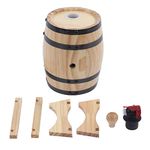 Wine Pine Barrels with Stand, Wooden Beer Barrels No Leak Storage Bucket Self Brewed Wine Keg Aging Barrels Whiskey Barrel for Catering Bar(3L)