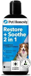 Restore + Soothe 2 in 1 Shampoo + Conditioner for Sensitive Skin for Dogs & Cats - Dog Skin and Coat Supplement - Soothes Itching, Irritation and Hot Spots (Coconut) - 16oz