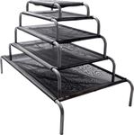 AK-9 Elevated Raised Dog Bed | Washable Coated Polyester Mesh Topper | Outdoor Dog Bed | Heavy Duty Coated Steel Frame | Orthopaedic Platform Keeps Pet Cool | Large: 89cm x 59cm x 20cm