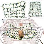 Yitaocity Rat Ferret Chinchilla hamsters Hammock Braided Bed Toy Center Loepard Print with 4 Hooks